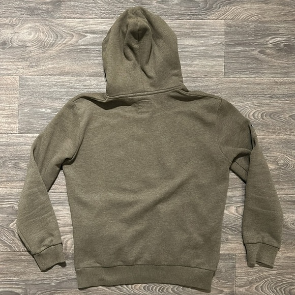 Superdry Travel Hoodie ‘Take a Trip’ Olive Marl Size Medium - Picture 11 of 11